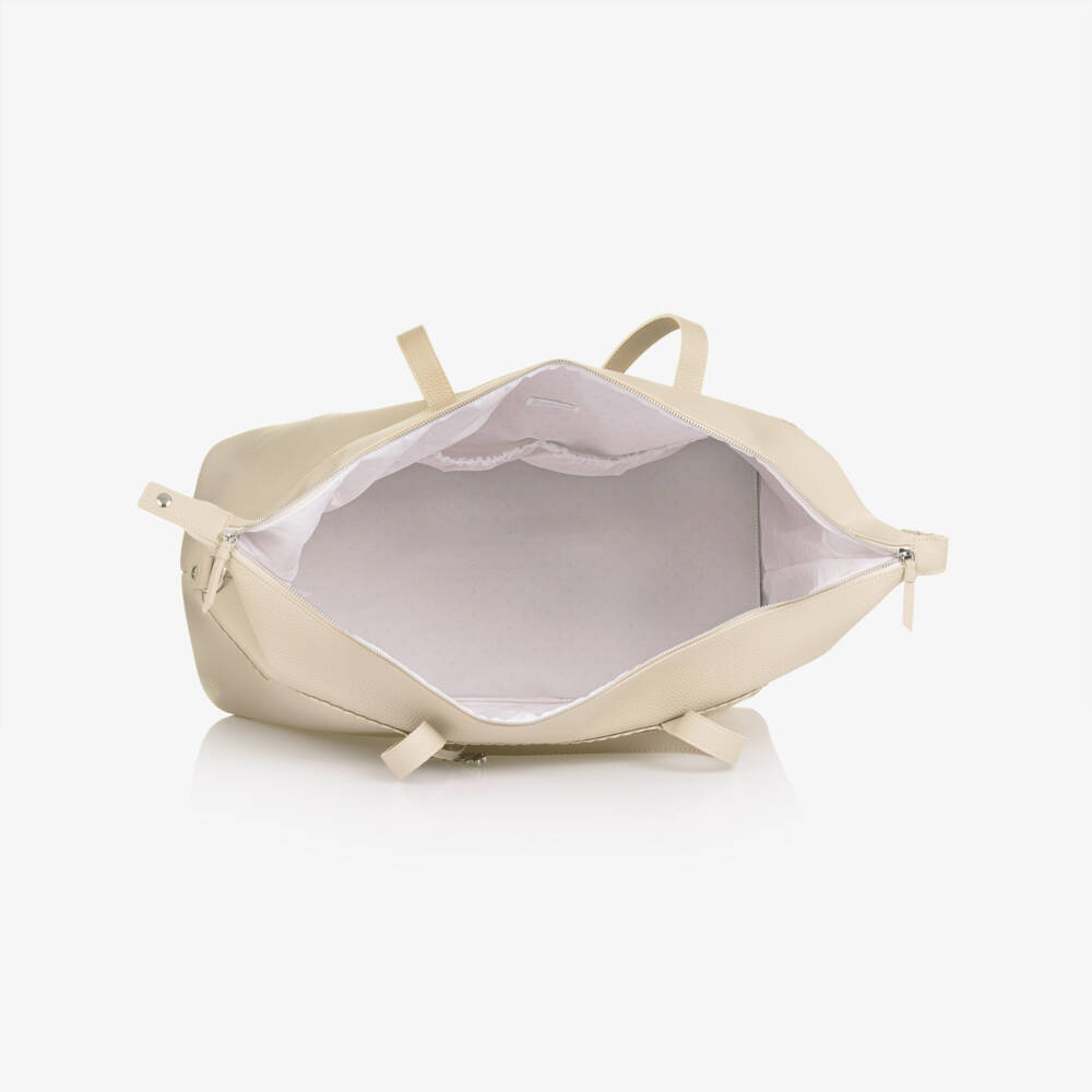 Pasito a Pasito-حقيبة تغيير الحفاضات جلد صناعي لون عاجي للرضع (50 سم) | Childrensalon