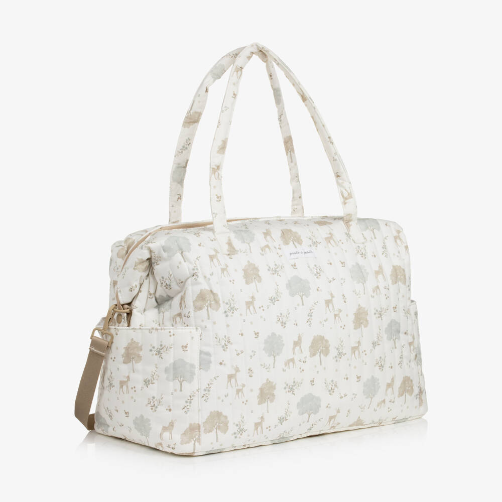 Pasito a Pasito-Ivory Quilted Weekend Changing Bag (50cm) | Childrensalon
