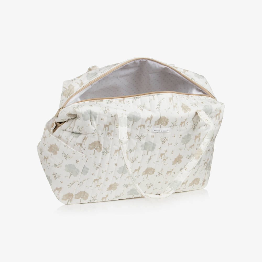 Pasito a Pasito-Ivory Quilted Weekend Changing Bag (50cm) | Childrensalon