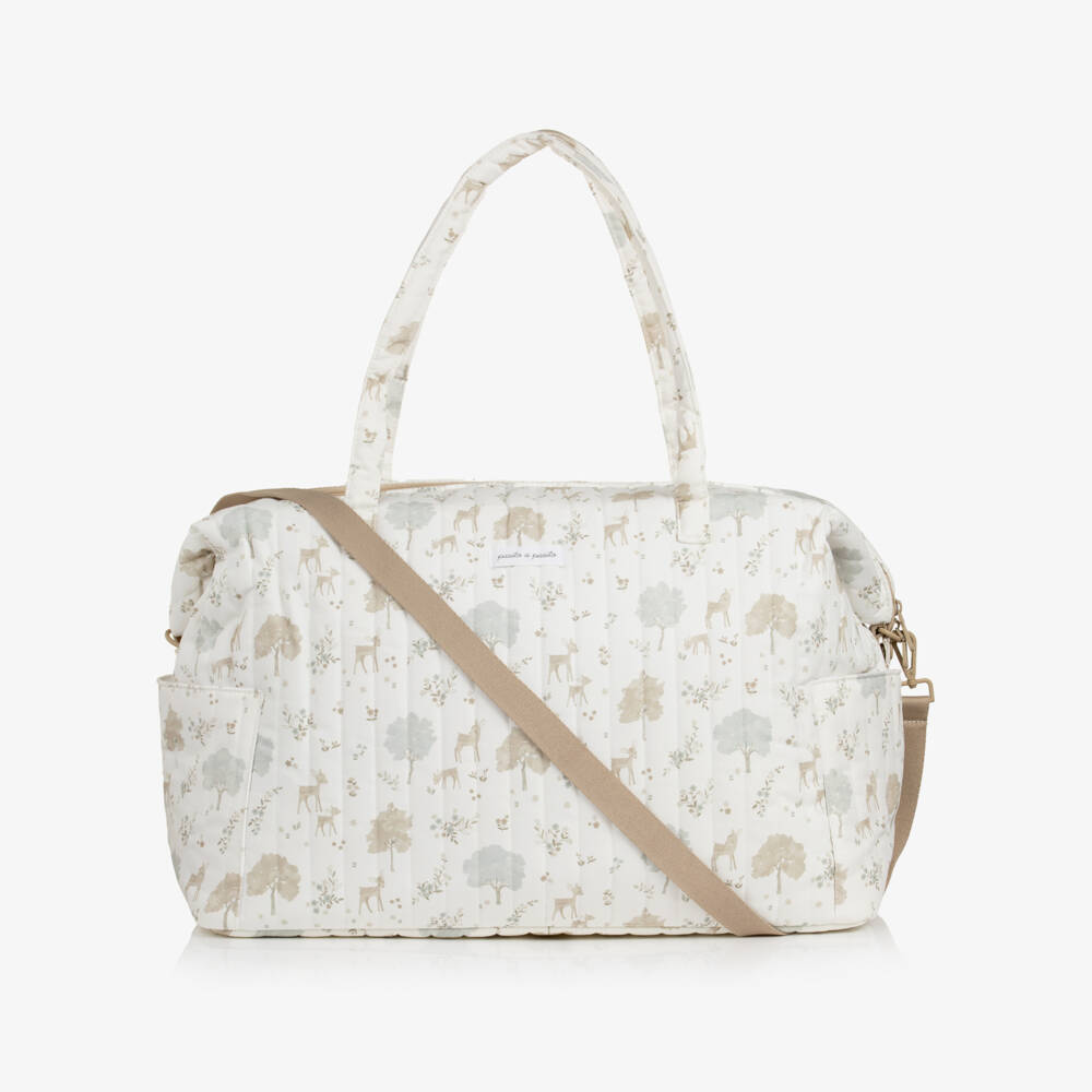 Pasito a Pasito-Ivory Quilted Weekend Changing Bag (50cm) | Childrensalon