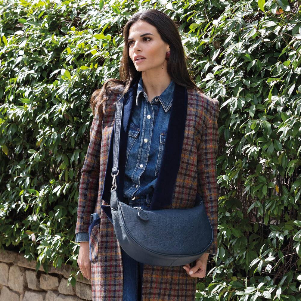 Pasito a Pasito-Пеленальная сумка синяя кросбоди Gondola (38см) | Childrensalon