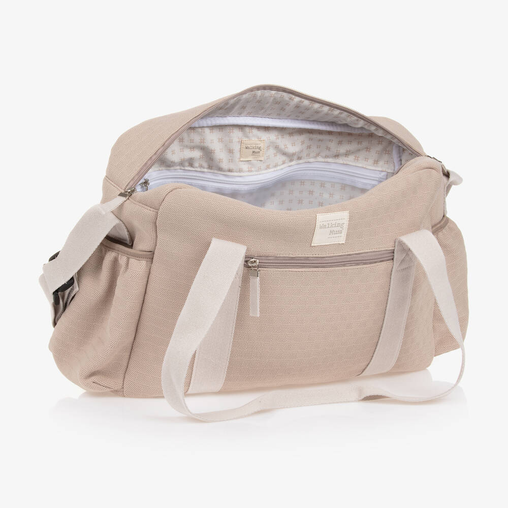 Pasito a Pasito Walking Mum-Пеленальная сумка розовая из экосетки (39см) | Childrensalon