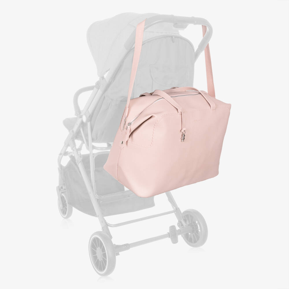 Pasito a Pasito-حقيبة تغيير الحفاضات جلد الصناعي لون زهري (50 سم) | Childrensalon