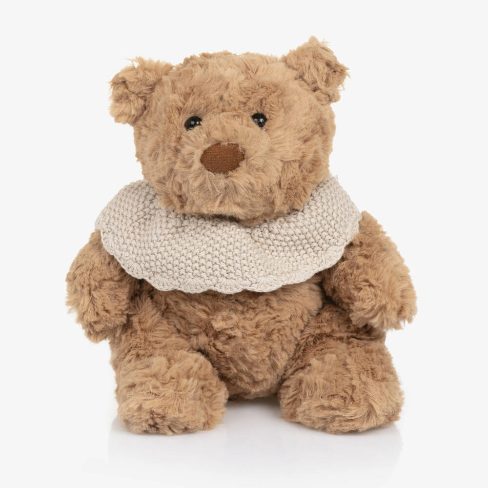 Pasito a Pasito Walking Mum-Plush Teddy Bear with Beige Knitted Collar (26cm) | Childrensalon