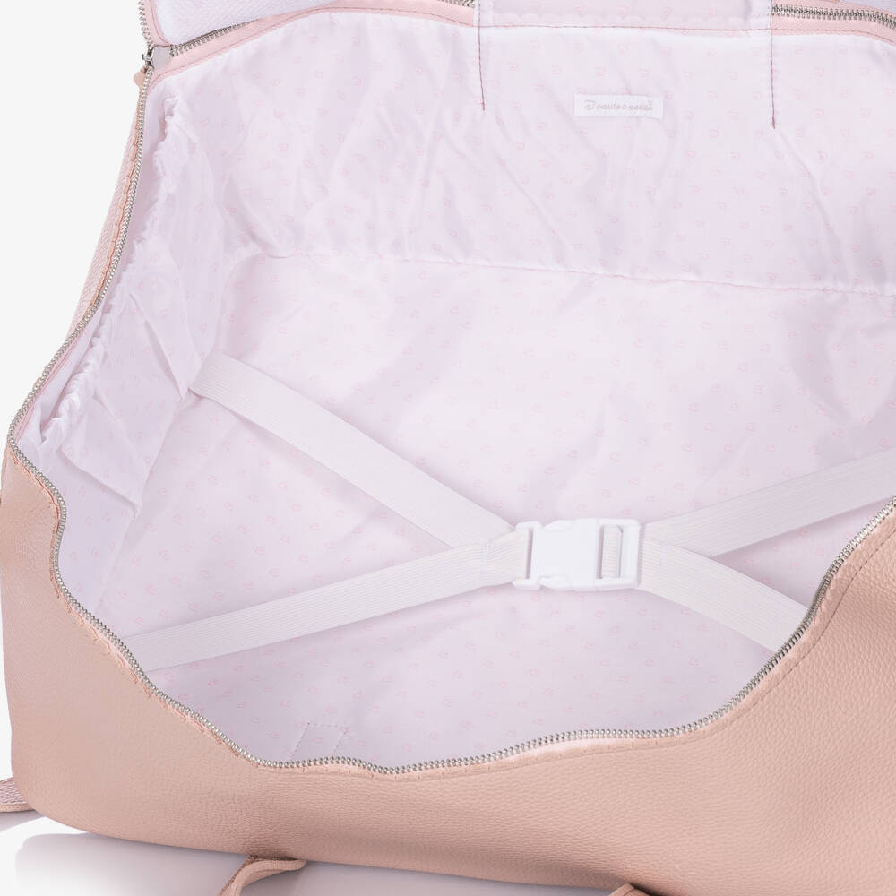 Pasito a Pasito-Rose Pink Faux Leather Maternity Bag (45cm) | Childrensalon