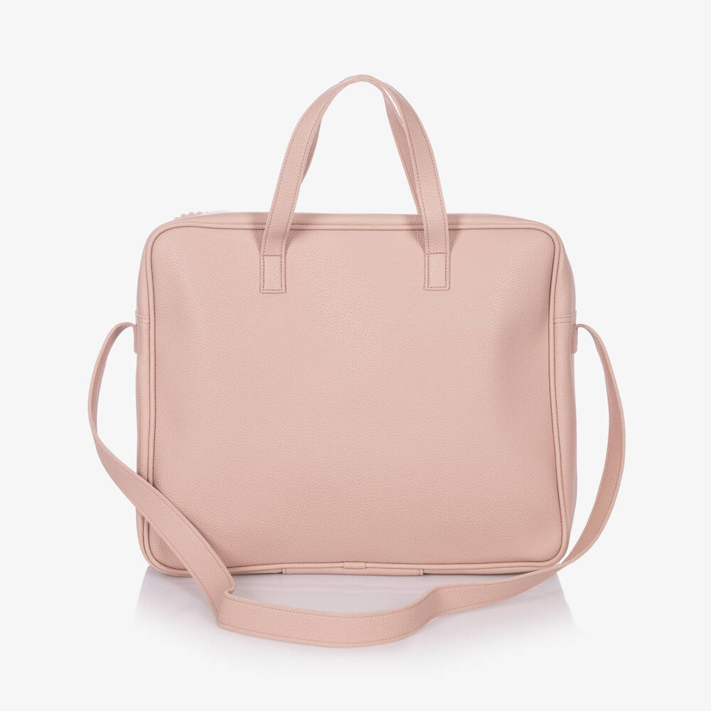 Pasito a Pasito-Rose Pink Faux Leather Maternity Bag (45cm) | Childrensalon