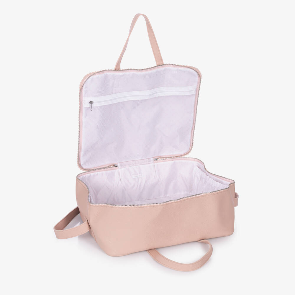 Pasito a Pasito-Rose Pink Faux Leather Maternity Bag (45cm) | Childrensalon