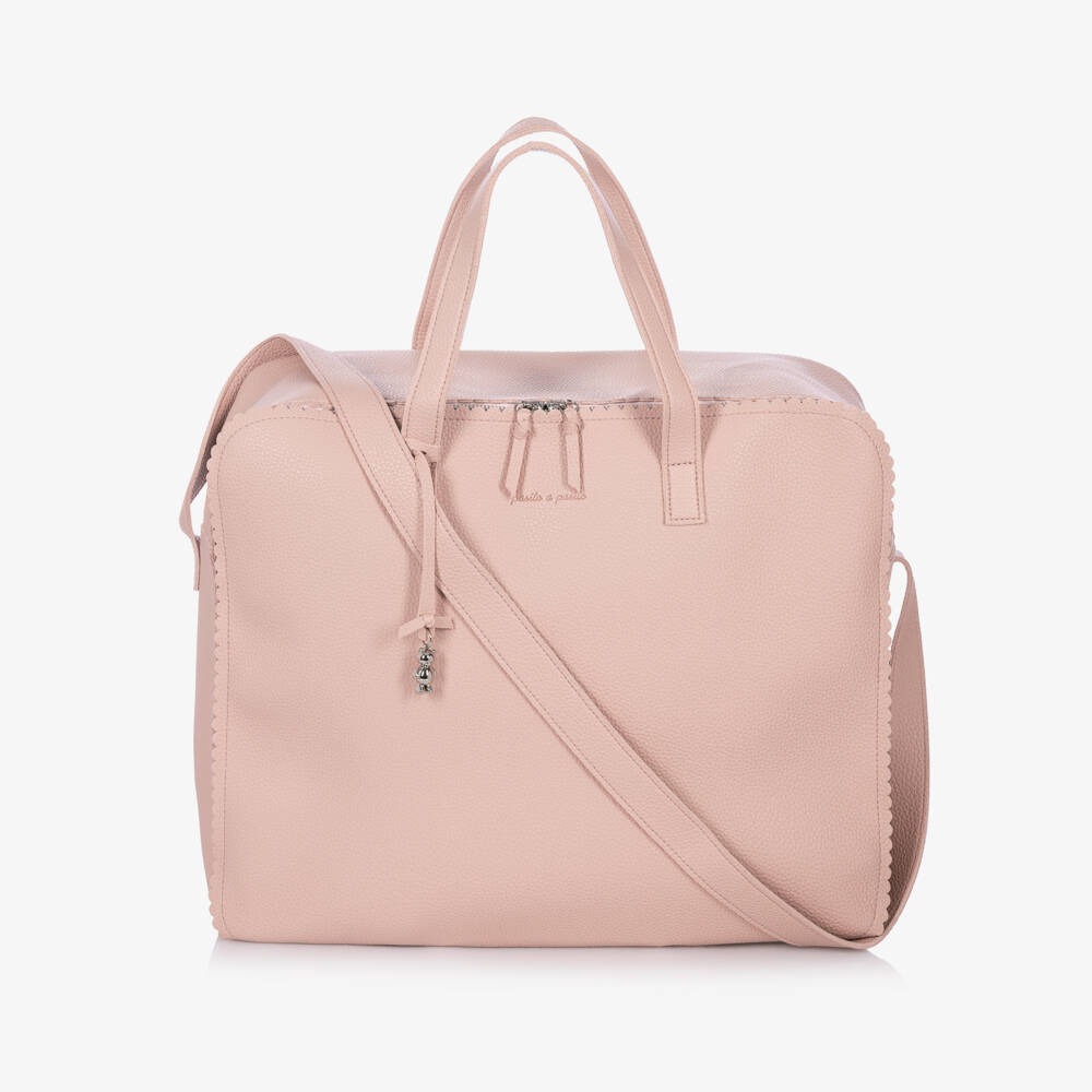 Pasito a Pasito-Rose Pink Faux Leather Maternity Bag (45cm) | Childrensalon