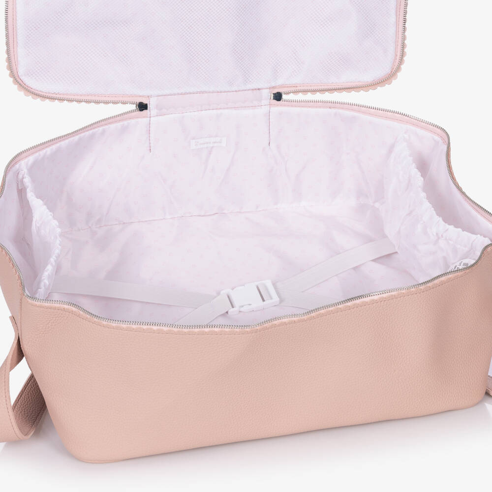 Pasito a Pasito-Rose Pink Faux Leather Maternity Bag (45cm) | Childrensalon