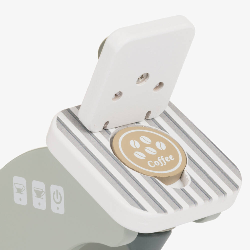Pasito a Pasito-Sage Green Wooden Coffee Machine Toy (15cm) | Childrensalon