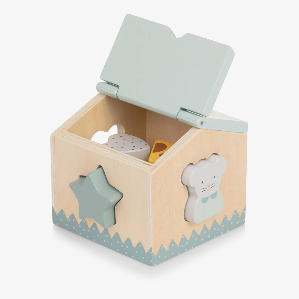 Pasito a Pasito-Wooden Activity House Shape Sorter Toy (12cm) | Childrensalon