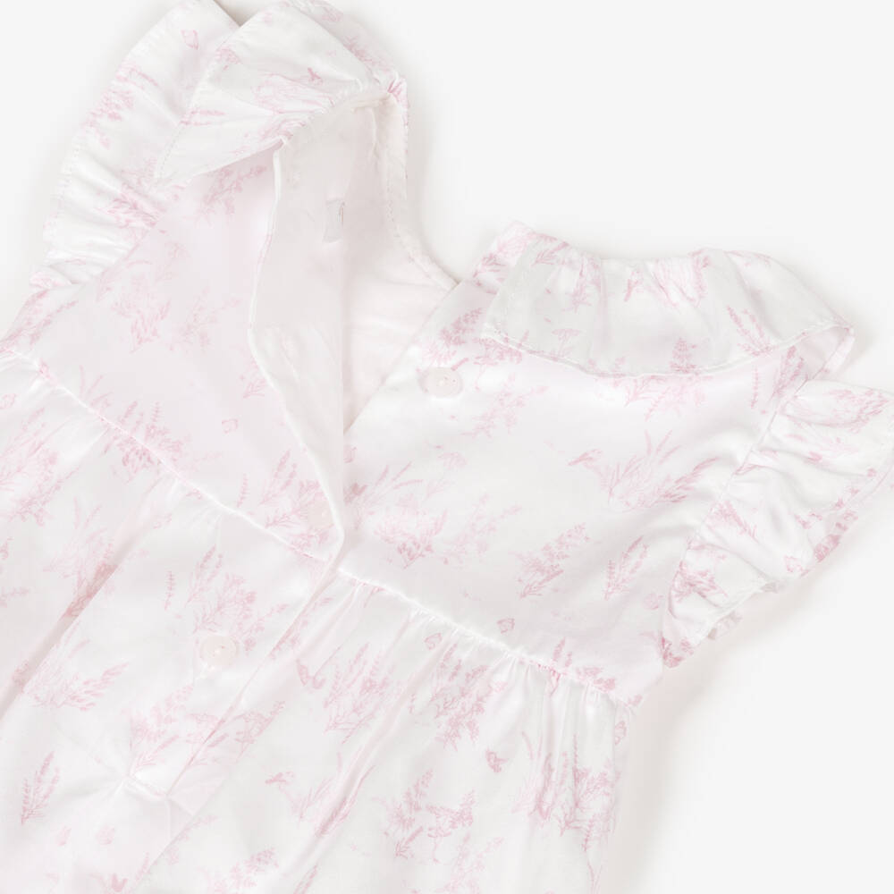 Patachou-Baby Girls Ivory Cotton Toile De Juoy Shortie with Smocking | Childrensalon