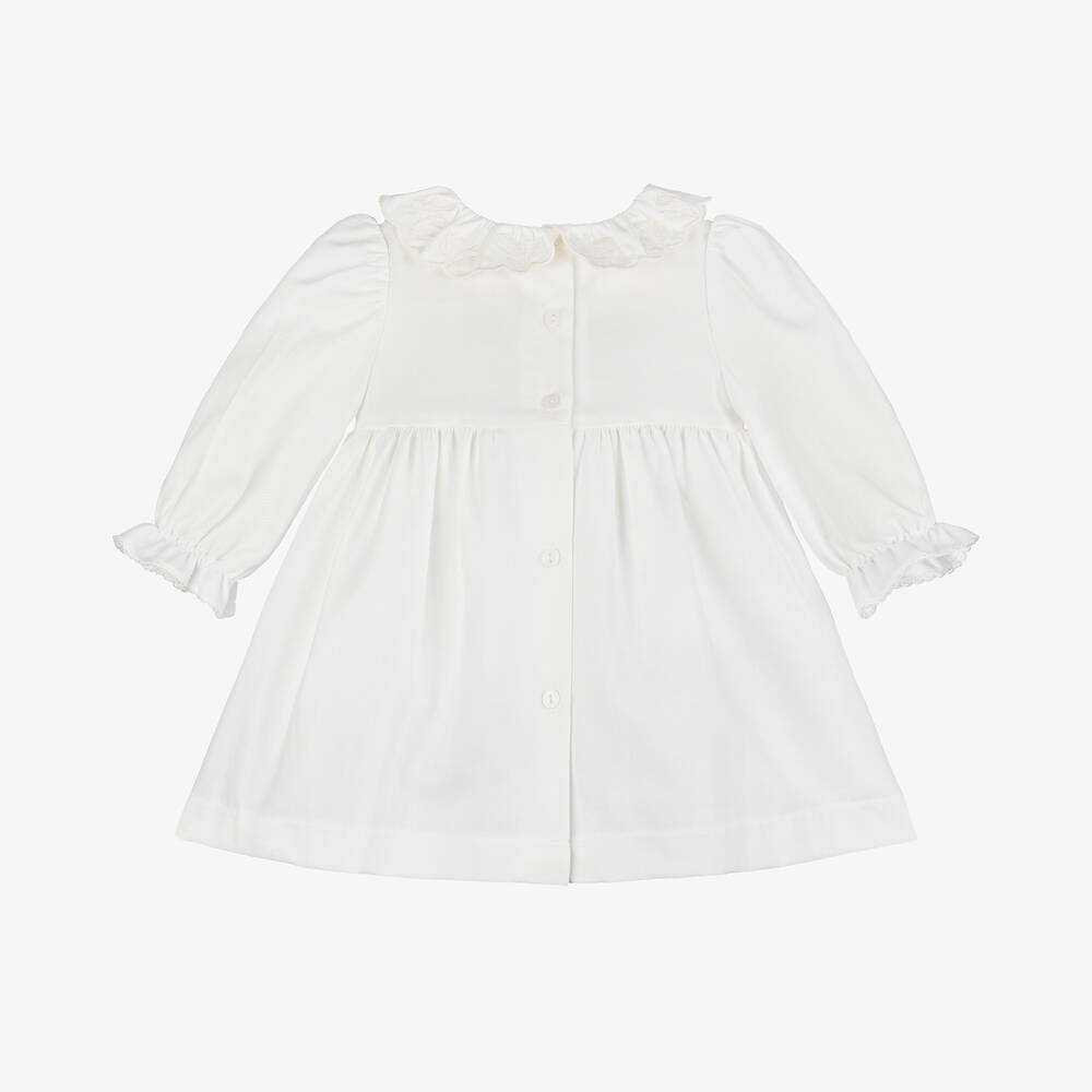 Patachou-فستان قطن لون عاجي للمولودات | Childrensalon