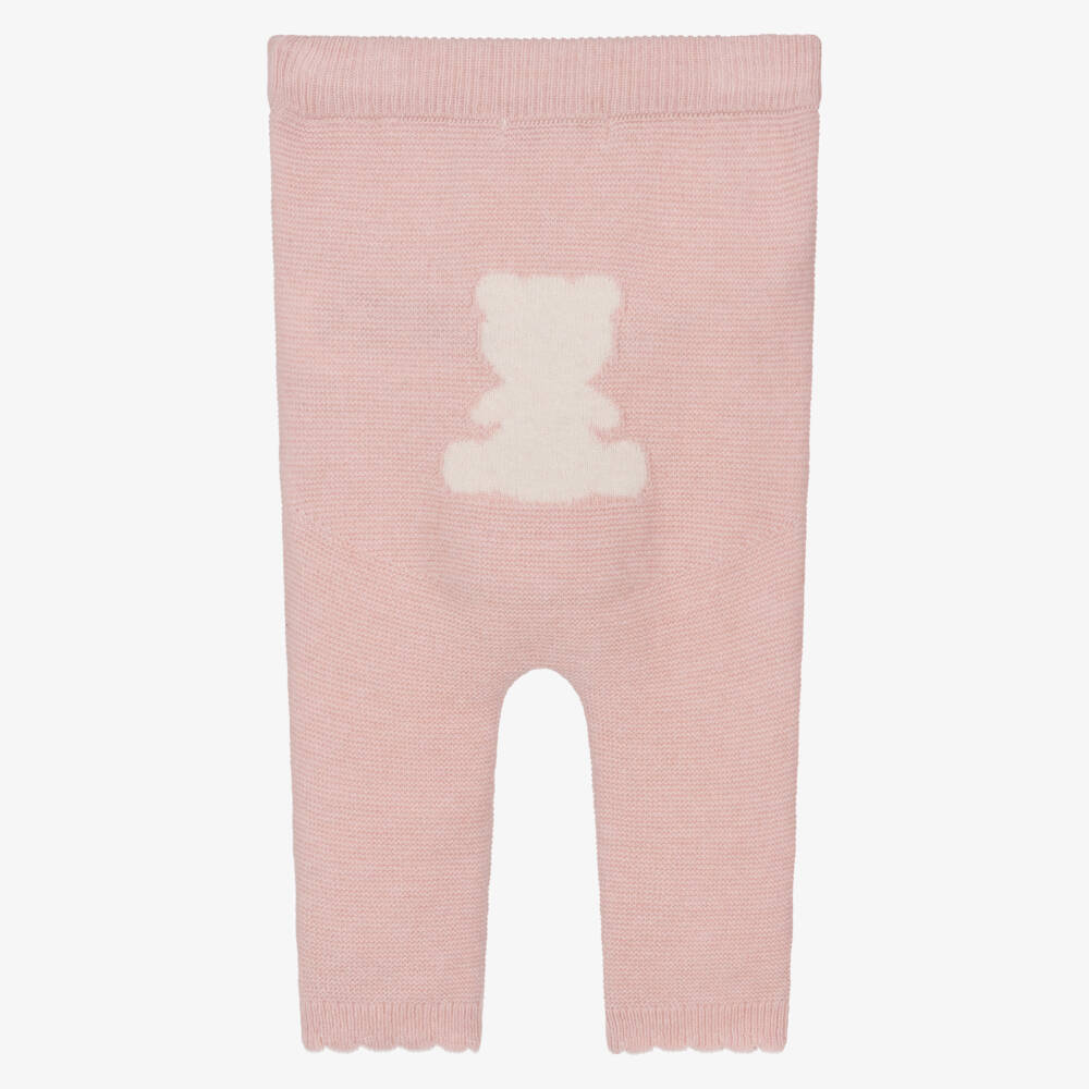 Patachou-Брюки розовые из мериносовой шерсти и кашемира для малышек | Childrensalon