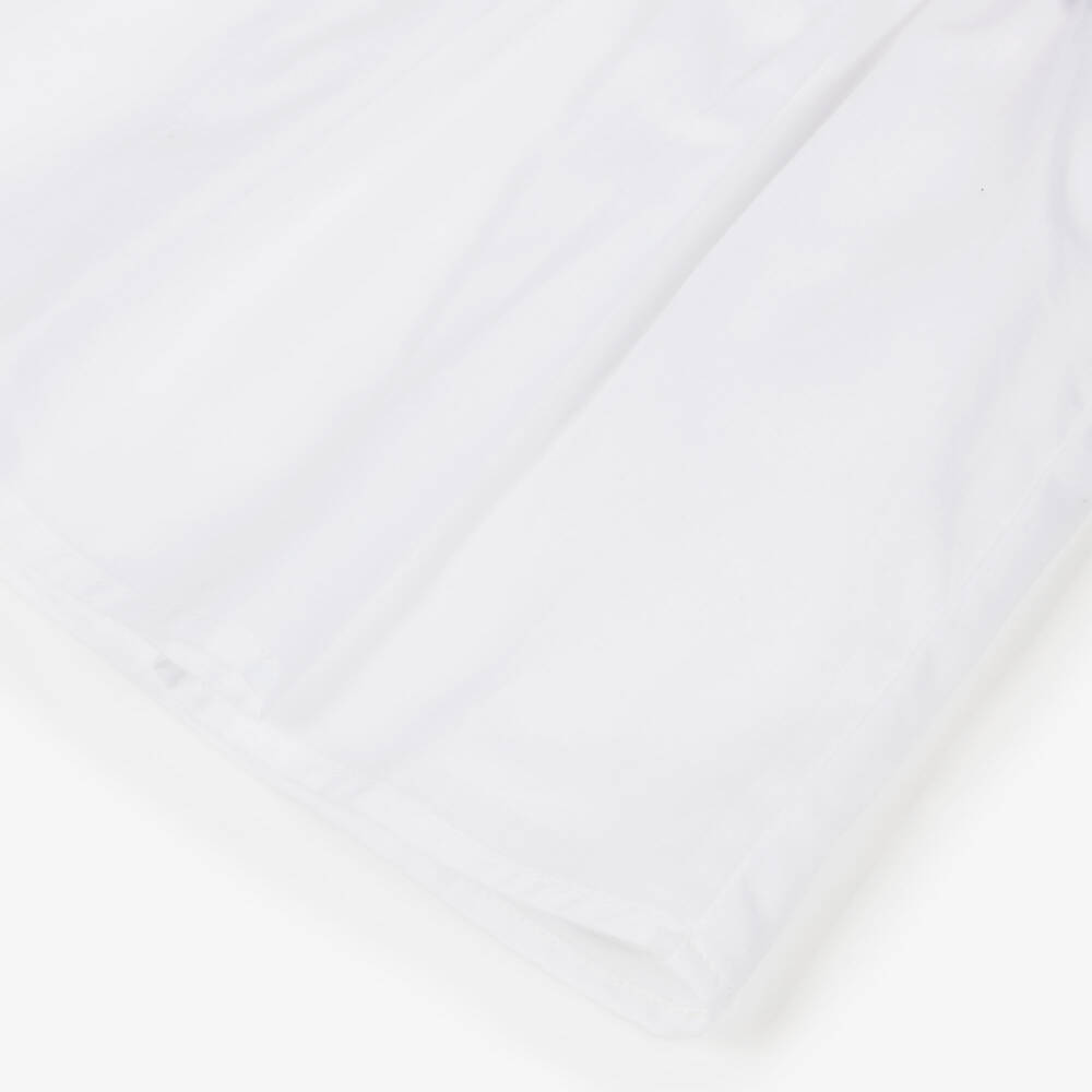 Patachou-Baby Girls White & Navy Blue Floral Cotton Shorts Set | Childrensalon