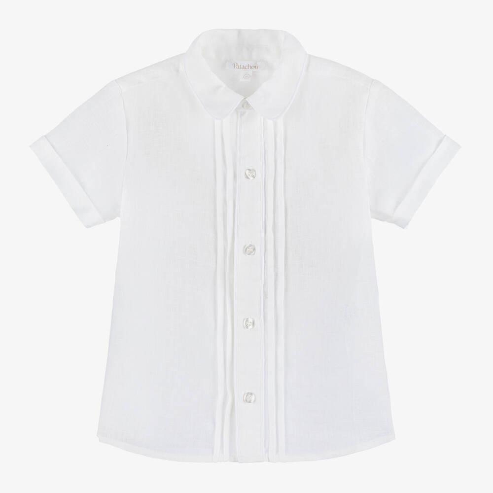 Patachou - Boys Ivory Linen Shirt | Childrensalon