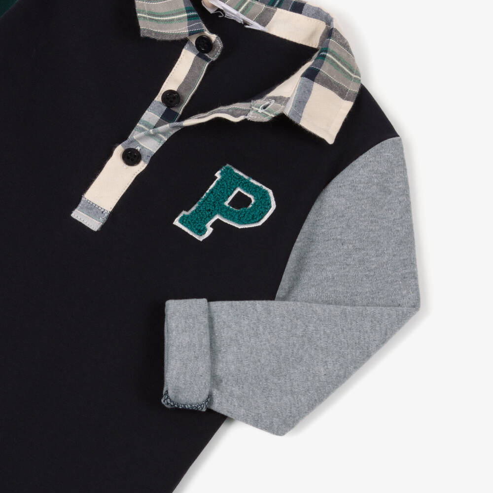 Patachou-قميص بولو قطن لون كحلي للأولاد  | Childrensalon