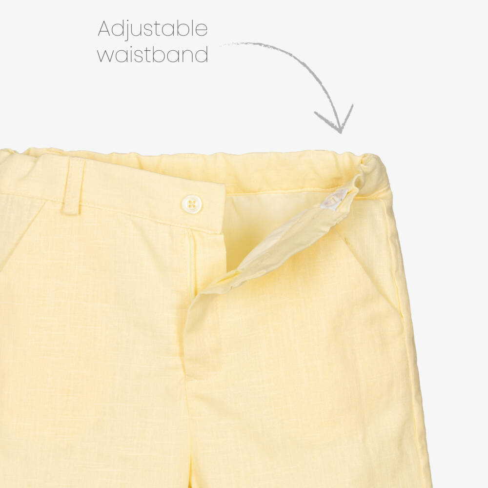 Patachou-Boys Pastel Yellow Double Breasted Suit | Childrensalon