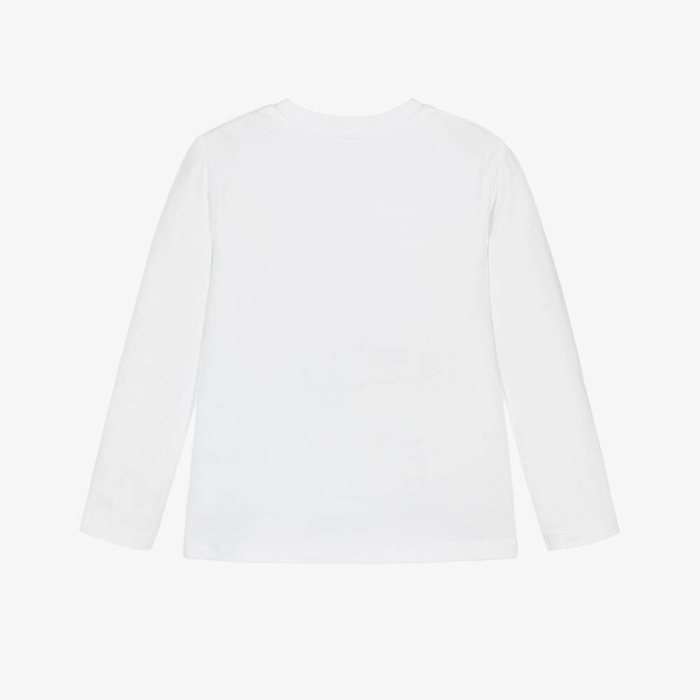 Patachou-Boys White Cotton Top with Embroidered Horse | Childrensalon