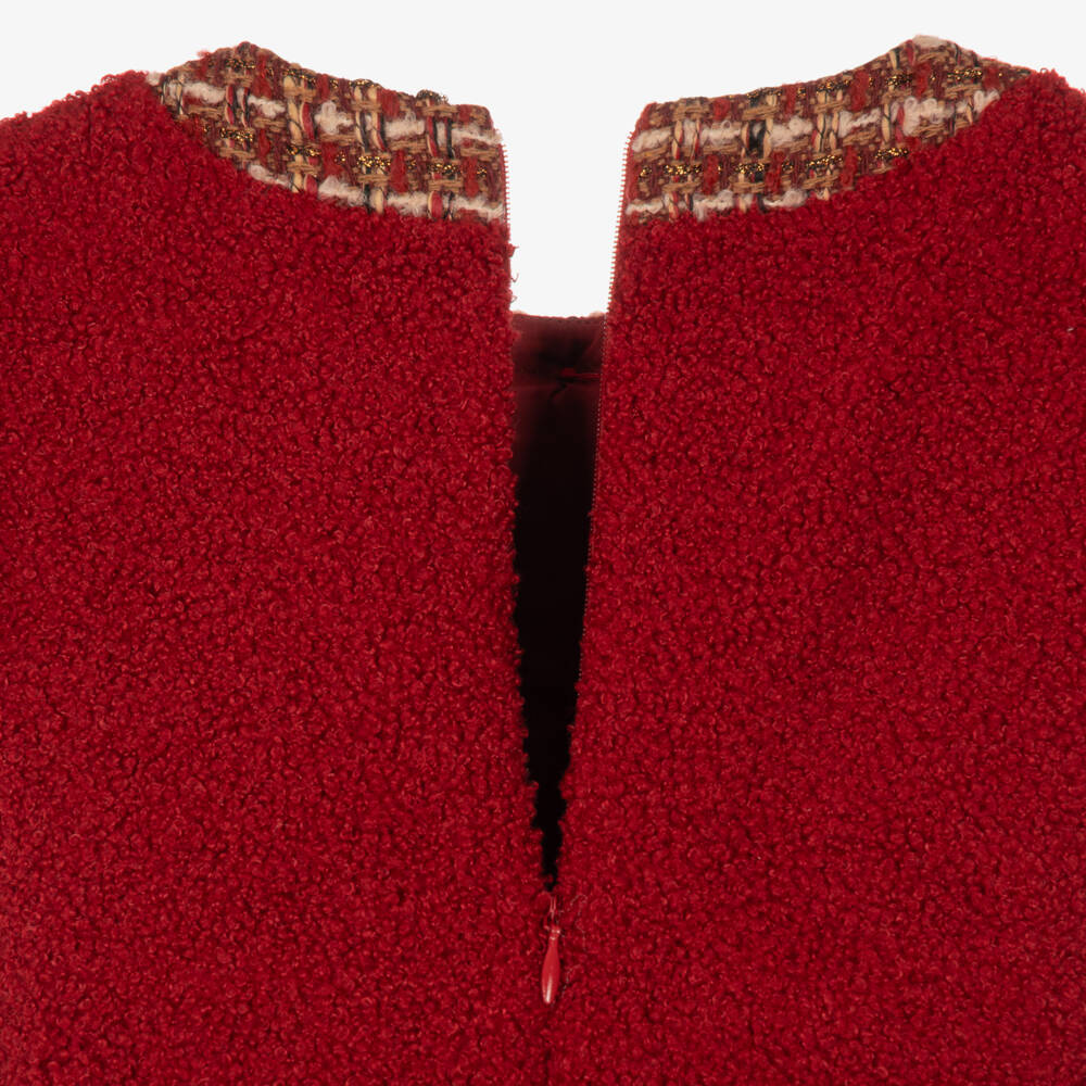 Patachou-Girls Burgundy Red Pleated Jumpsuit | Childrensalon