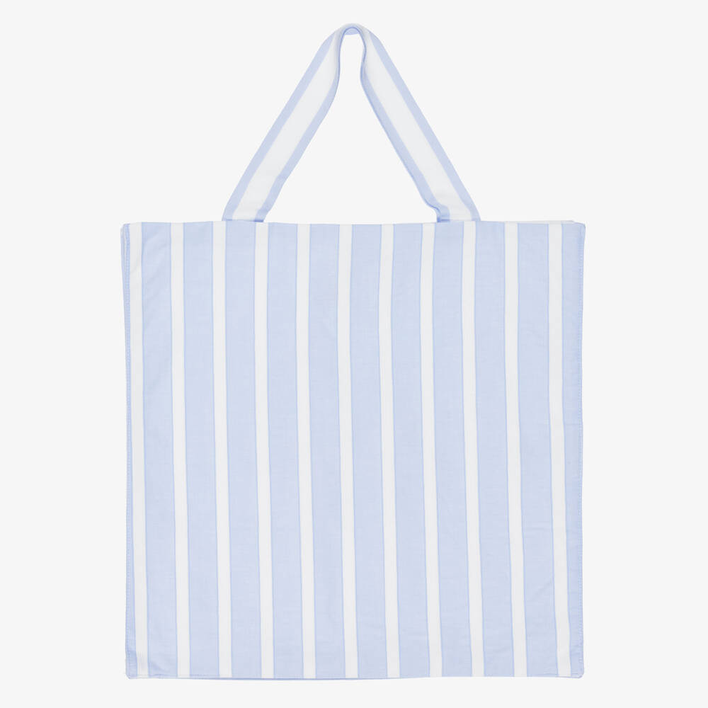 Patachou-Сумка-тоут кремово-голубая с полосками и лимонами для девочек (32см) | Childrensalon