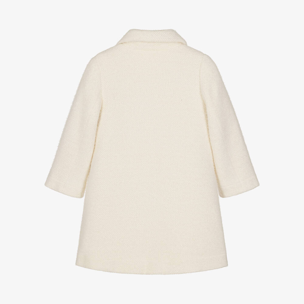 Patachou-Girls Ivory Classic Coat | Childrensalon