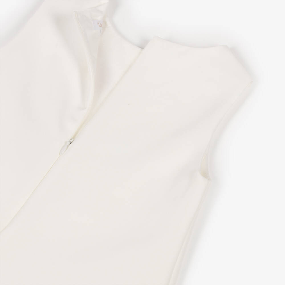 Patachou-Girls Ivory Watercolour Floral Print Crêpe Dress | Childrensalon