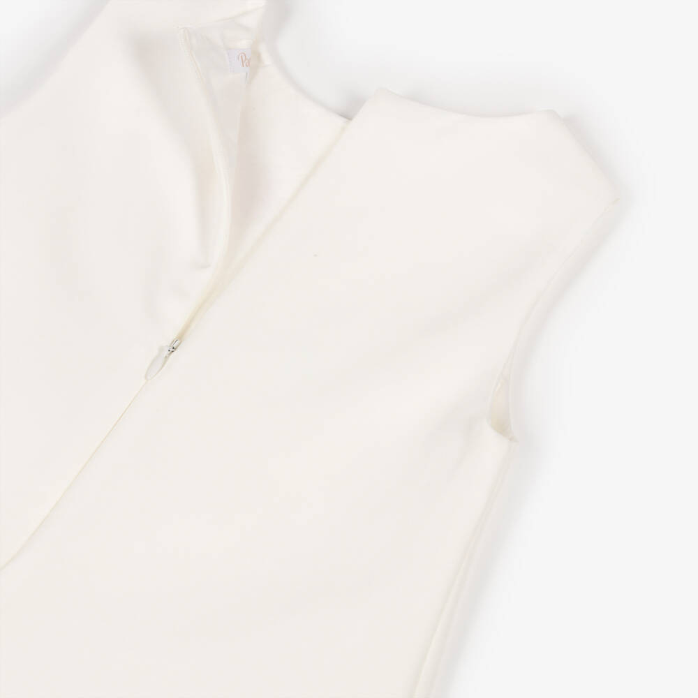 Patachou-Girls Ivory Watercolour Floral Print Crêpe Dress | Childrensalon