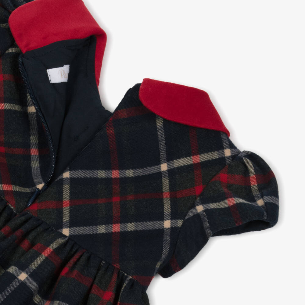 Patachou-Платье синее в клетку тартан для девочек | Childrensalon