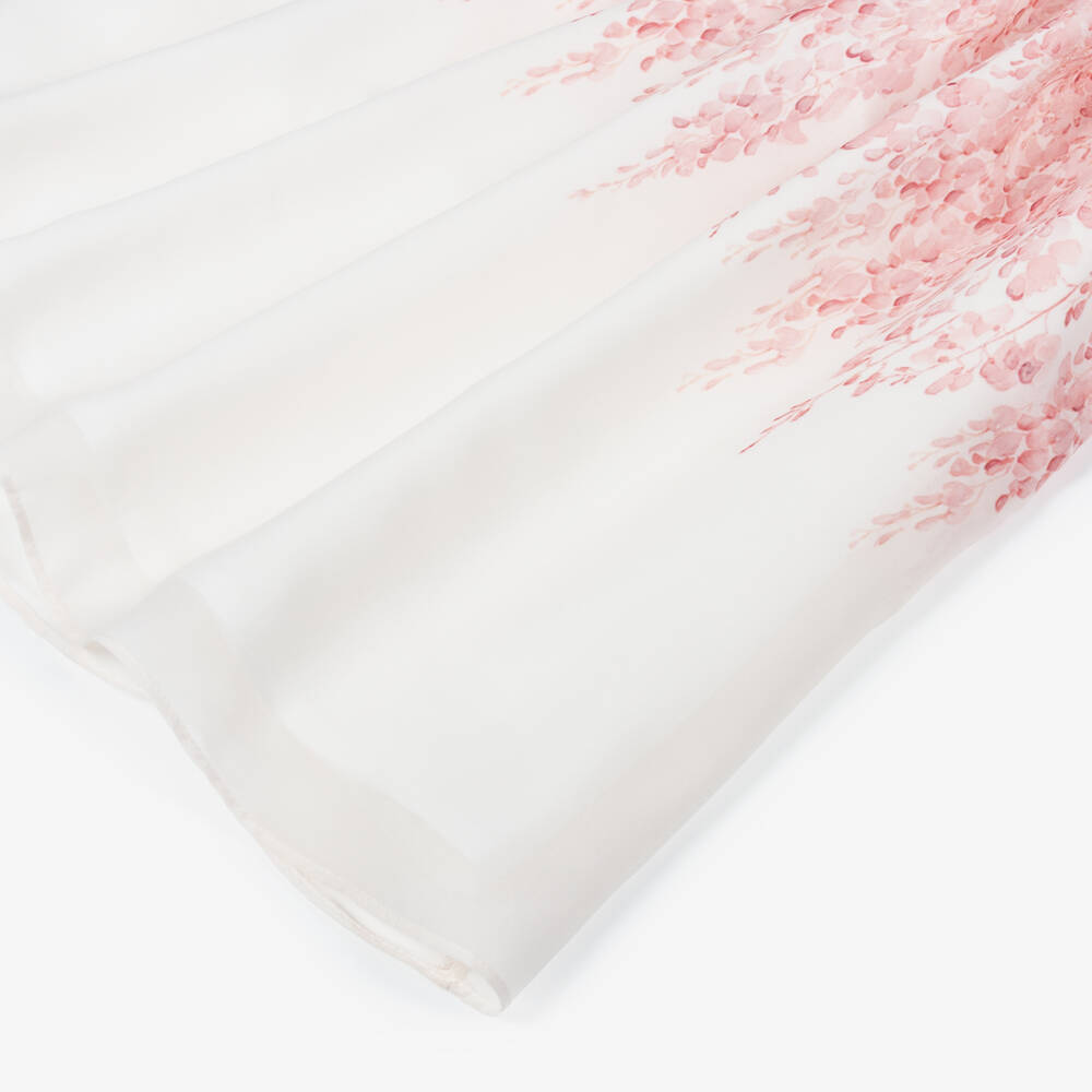 Patachou-Girls Pink Chiffon Floral Print Dress | Childrensalon