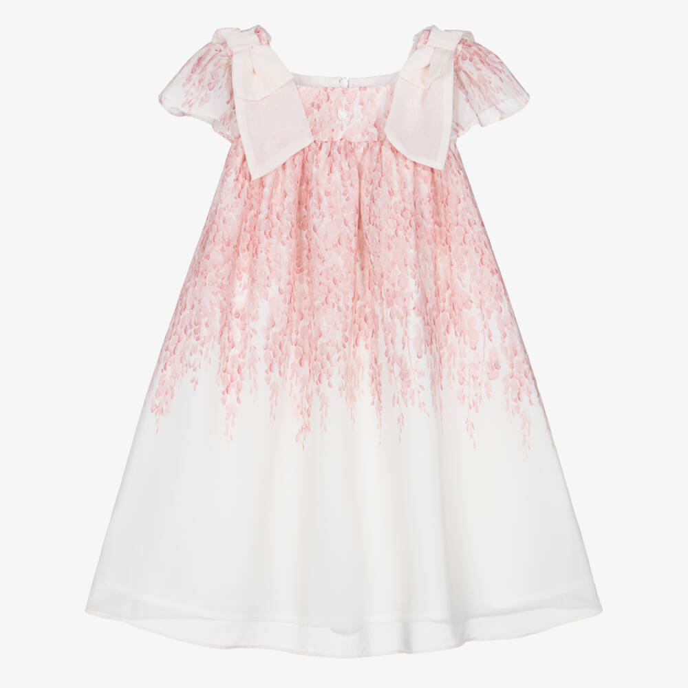 Patachou-فستان شيفون بطبعة ورود لون زهري للبنات | Childrensalon