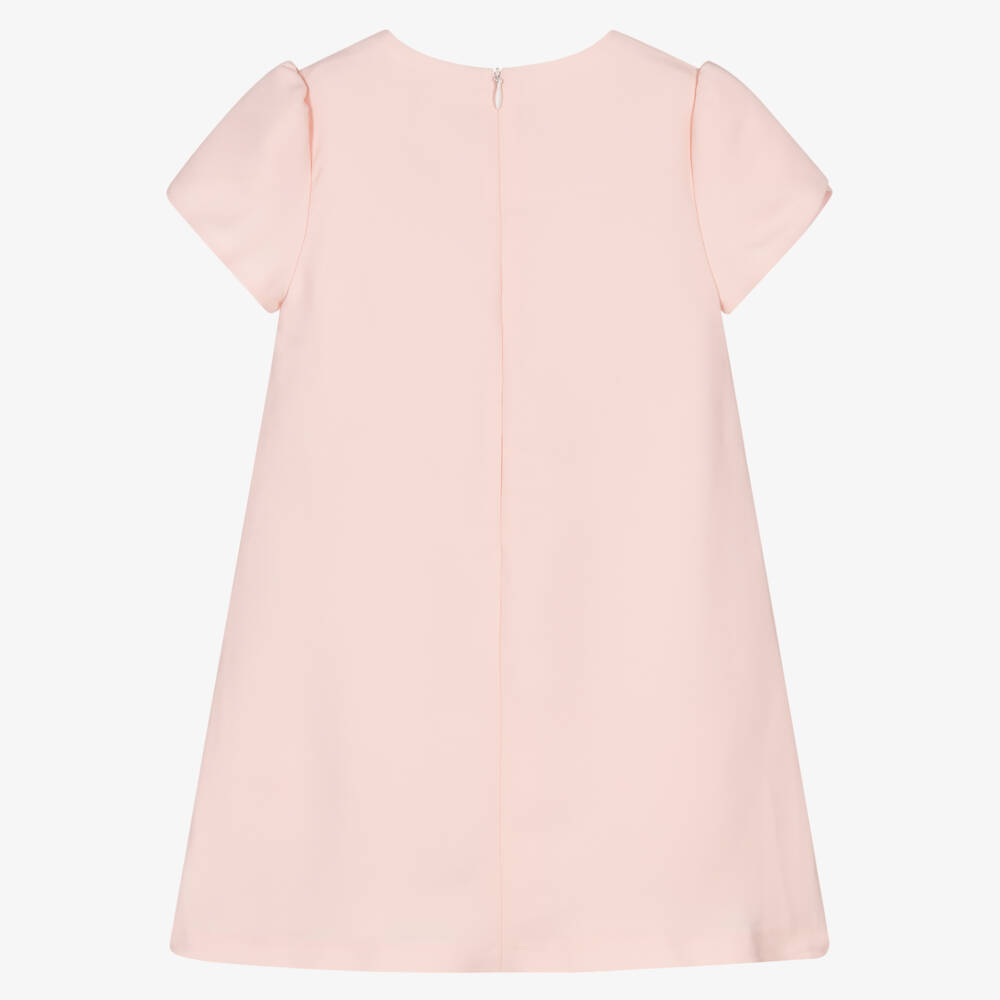 Patachou-Girls Pink Crêpe Tulip Dress | Childrensalon