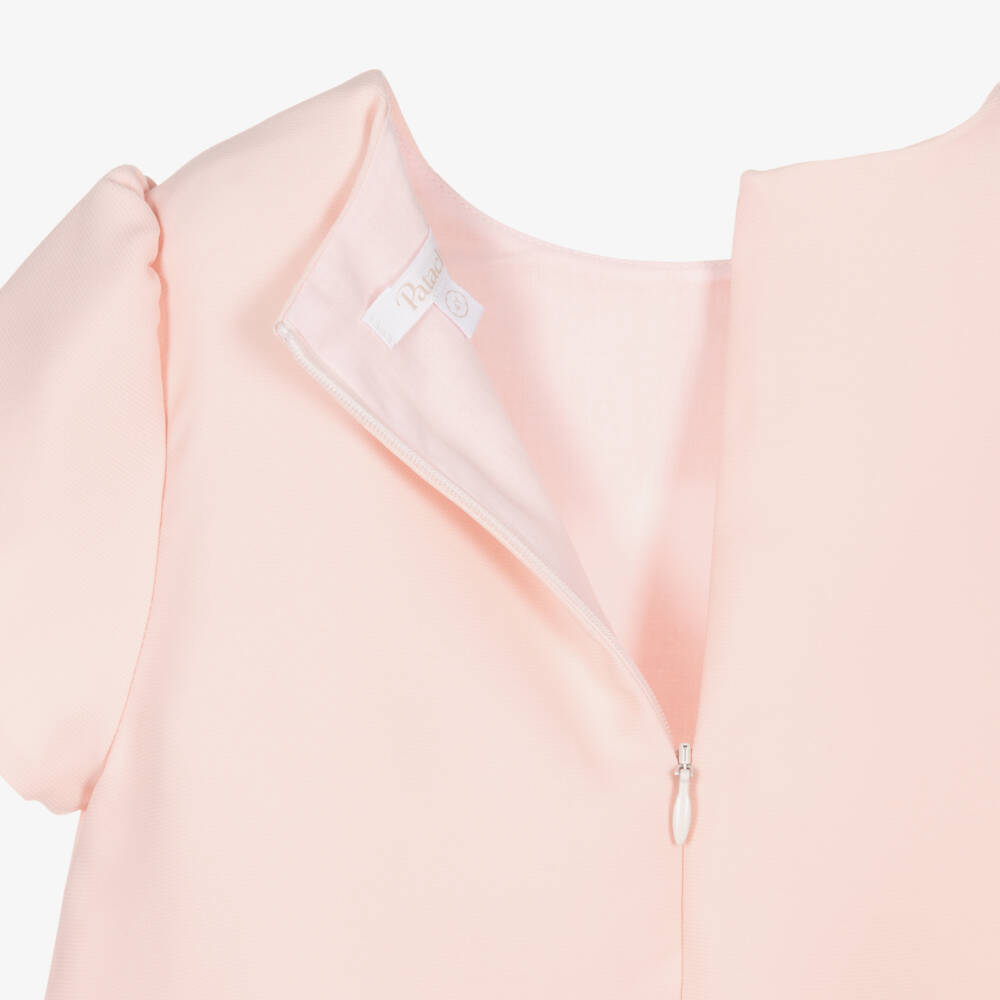 Patachou-Girls Pink Crêpe Tulip Dress | Childrensalon