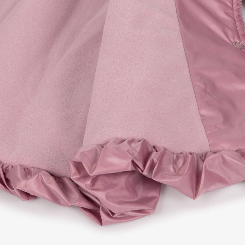 Patachou-Girls Pink Hooded Coat with Bows | Childrensalon