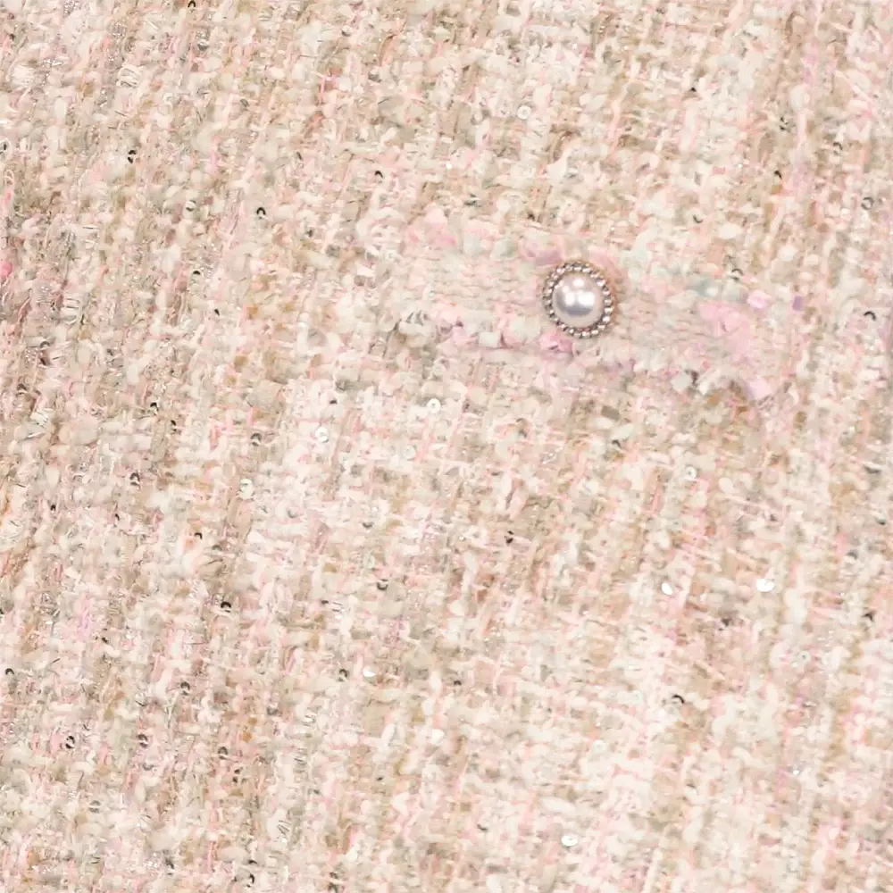 Patachou-Girls Pink & Ivory Tweed Dress | Childrensalon