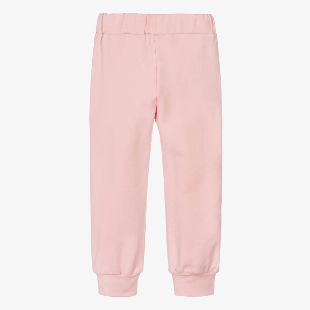Patachou-Girls Pink Jersey Tracksuit with Scalloped Collar | Childrensalon