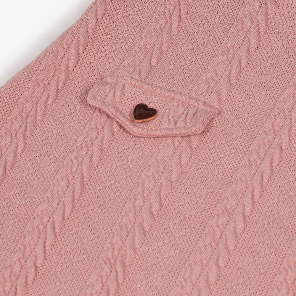 Patachou-Girls Pink Patterned Jersey Knit Dress | Childrensalon