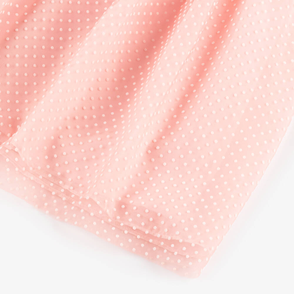 Patachou-Girls Pink Polka Dot Tulle & Chiffon Dress | Childrensalon