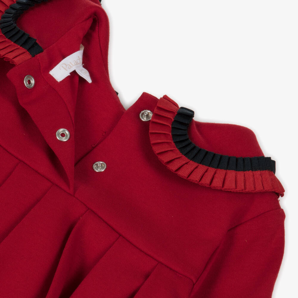 Patachou-Girls Red Cotton Leggings Set with Ribbon Trim | Childrensalon