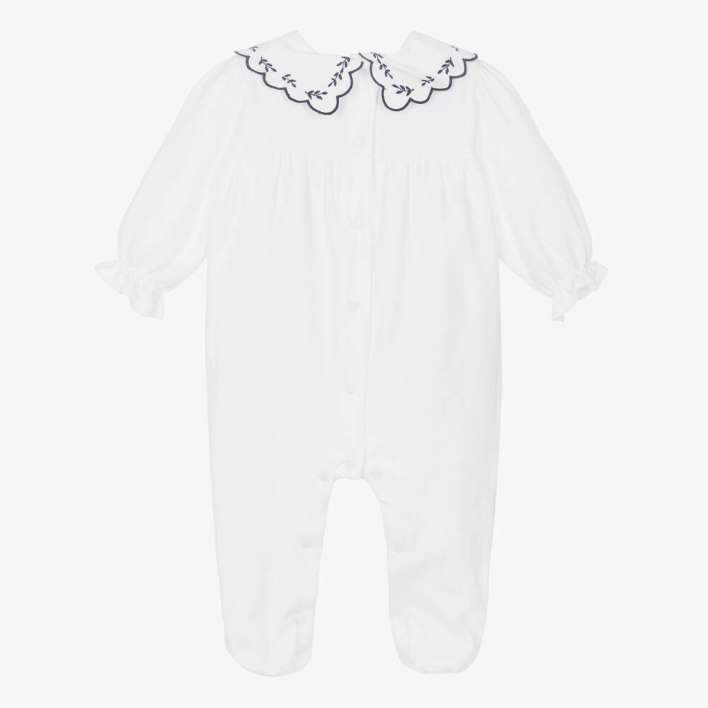 Patachou-أفارول بيبي غرو قطن لون أبيض للبنات الرضع | Childrensalon