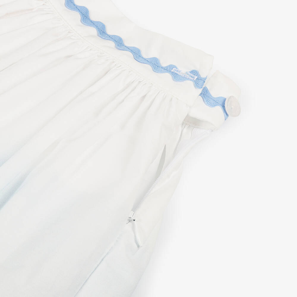 Patachou-طقم تنورة قطن لون أبيض للبنات | Childrensalon