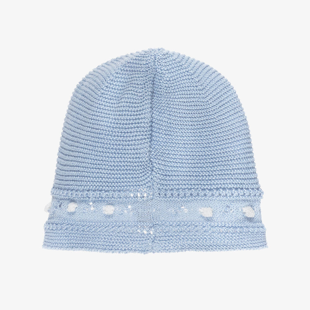 PAZ Rodríguez-قبعة قطن محبوك لون أزرق للأولاد الرضع | Childrensalon