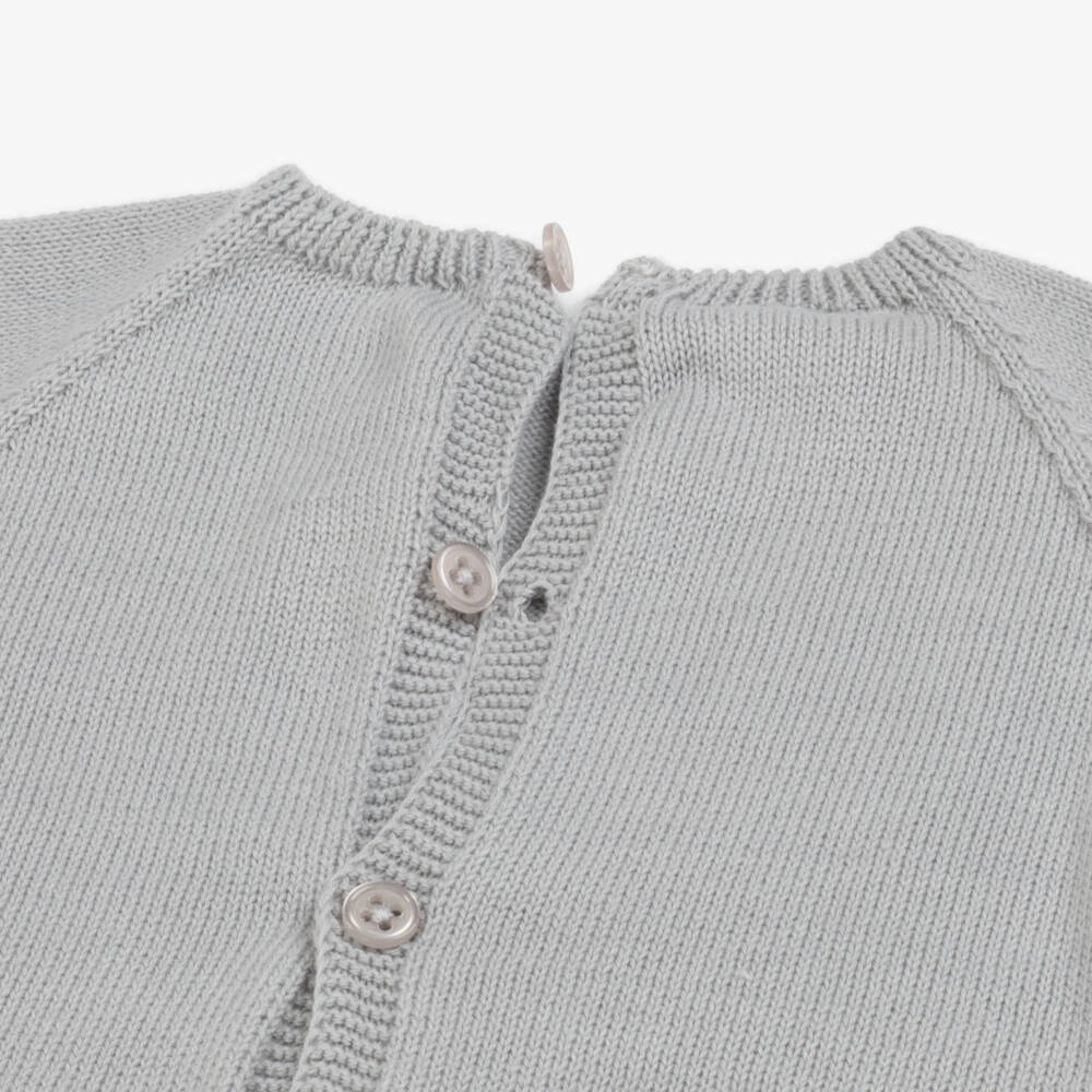 PAZ Rodríguez-Baby Boys Grey Cotton Knit Shorts Set | Childrensalon