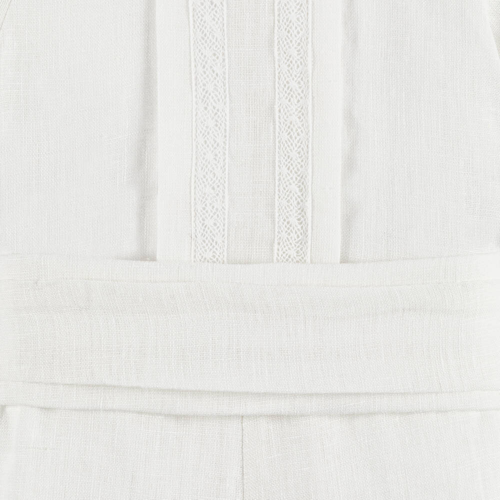 PAZ Rodríguez-بدلة بستر كتان لون عاجي للأولاد الرضع | Childrensalon