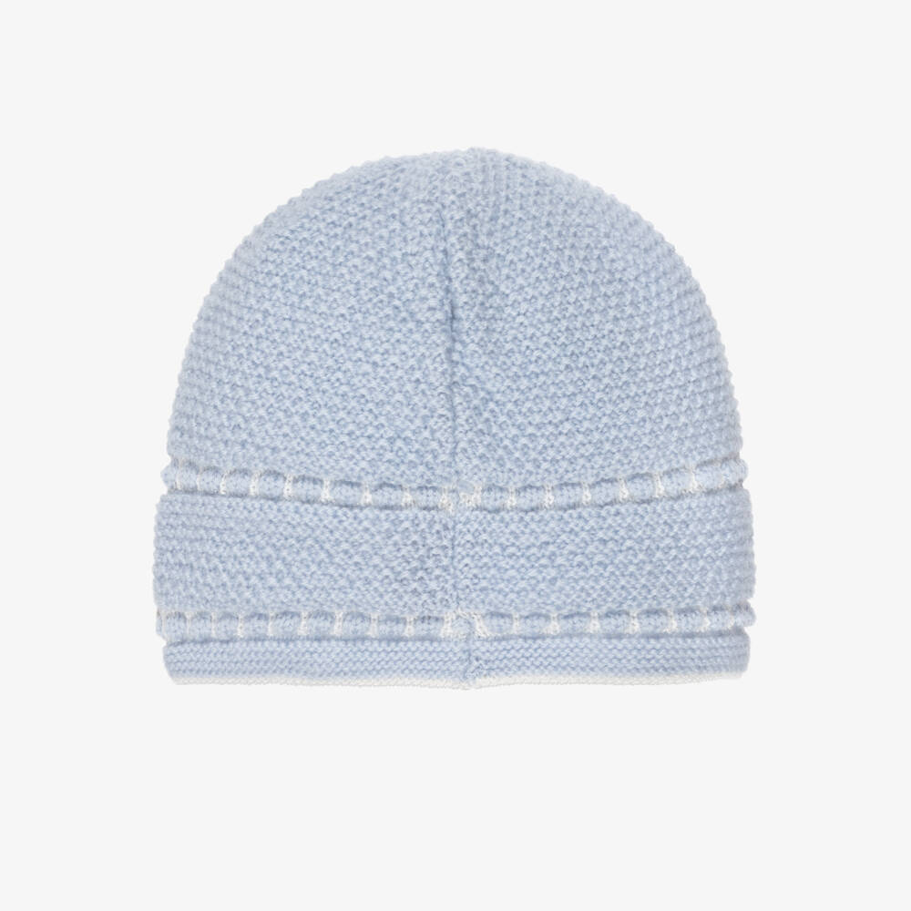 PAZ Rodríguez-Baby Boys Pale Blue Knitted Hat | Childrensalon
