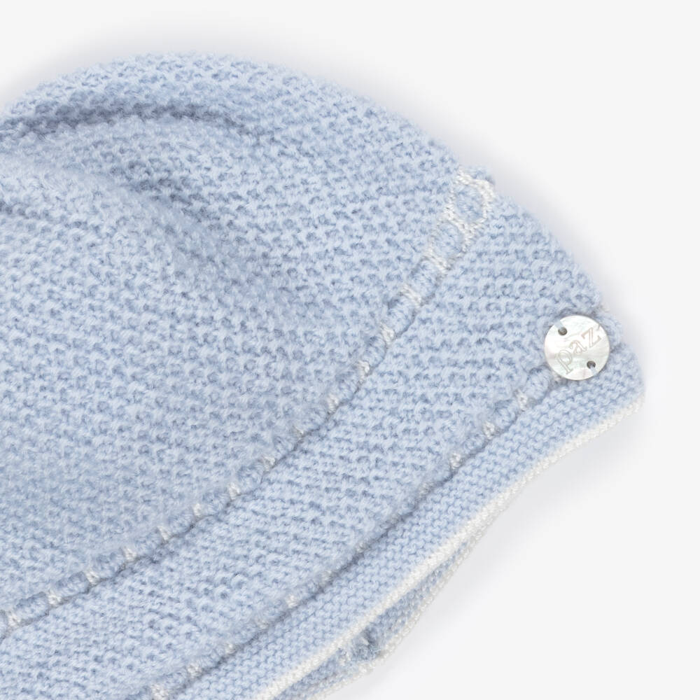 PAZ Rodríguez-Baby Boys Pale Blue Knitted Hat | Childrensalon