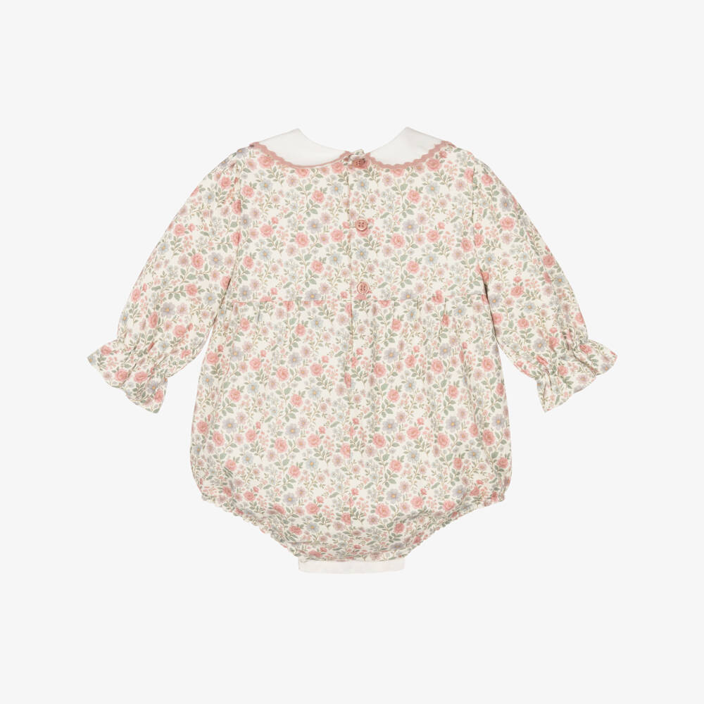 PAZ Rodríguez-Baby Girls Pink Floral Print Shortie Set | Childrensalon