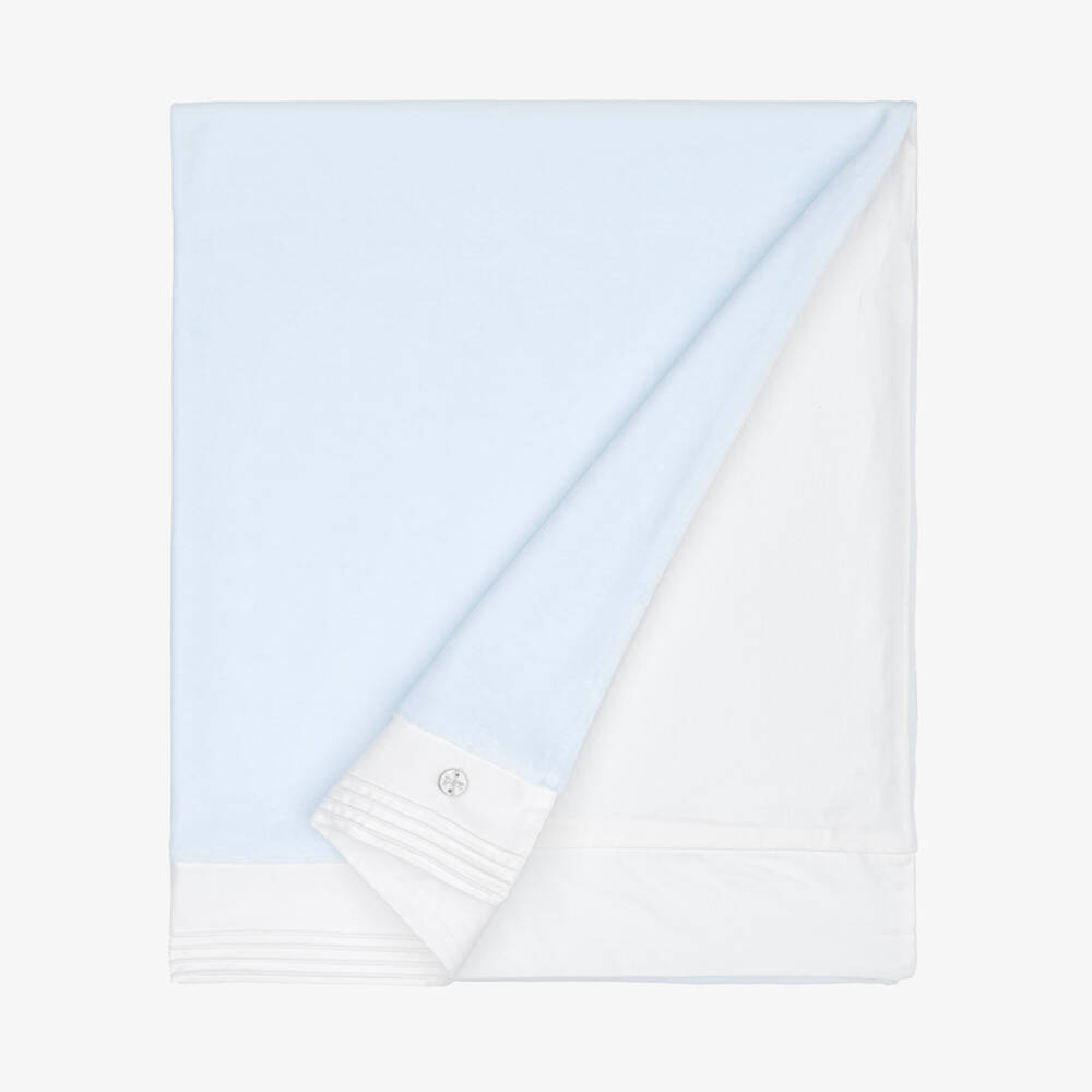 PAZ Rodríguez-Blue Velour Baby Blanket (98cm) | Childrensalon