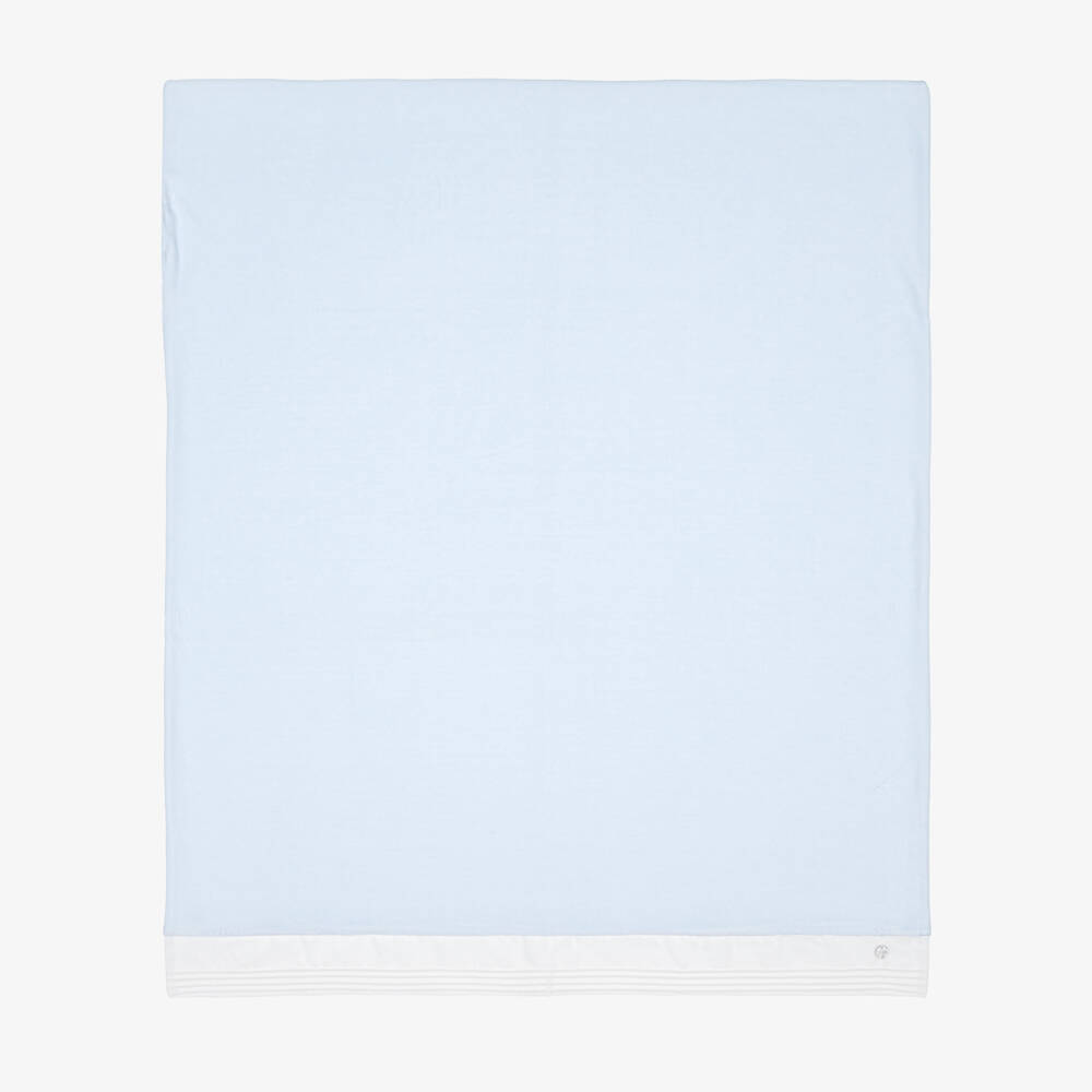 PAZ Rodríguez-Blue Velour Baby Blanket (98cm) | Childrensalon