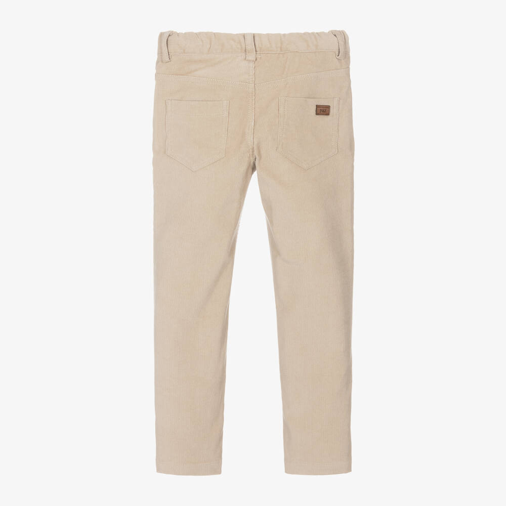 PAZ Rodríguez-Boys Beige Needlecord Trousers | Childrensalon